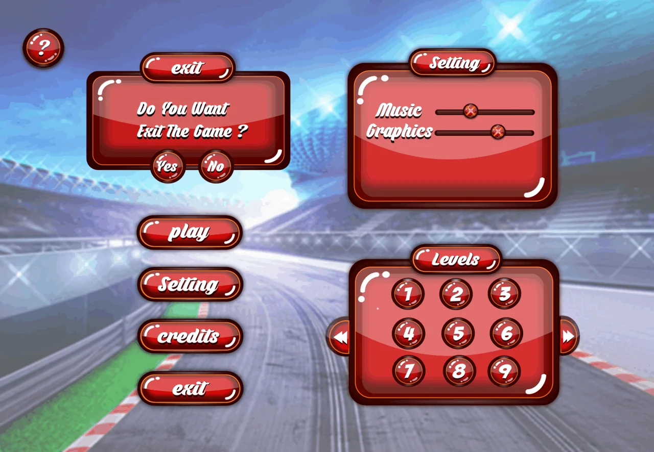 Arcade Racer UI Kit: The full package