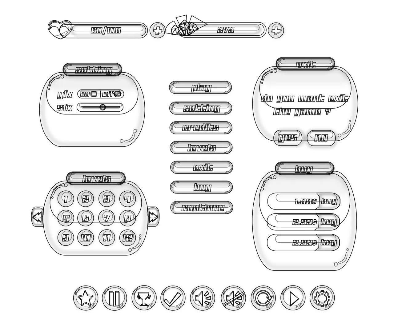 Cosmic Runner UI Kit: Sketch to final