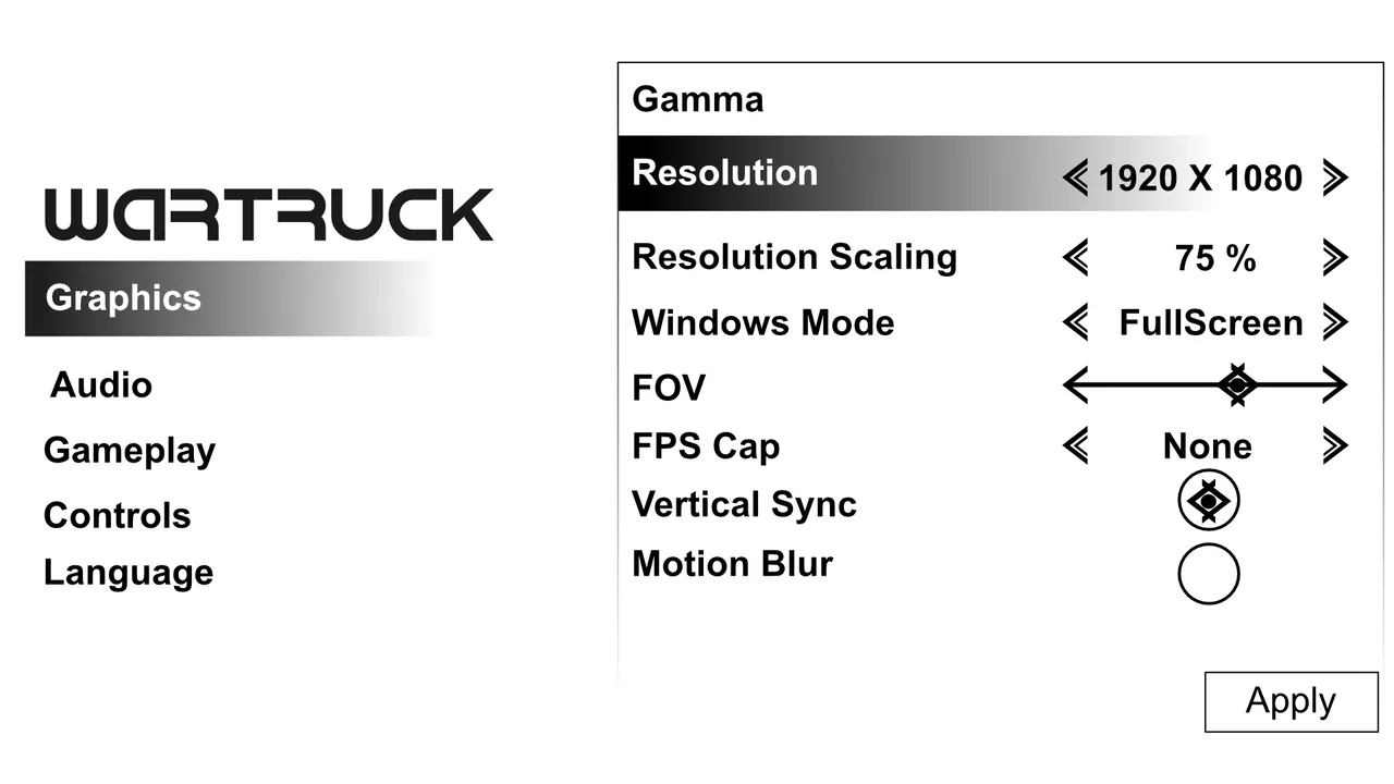 WarTruck wireframe 2