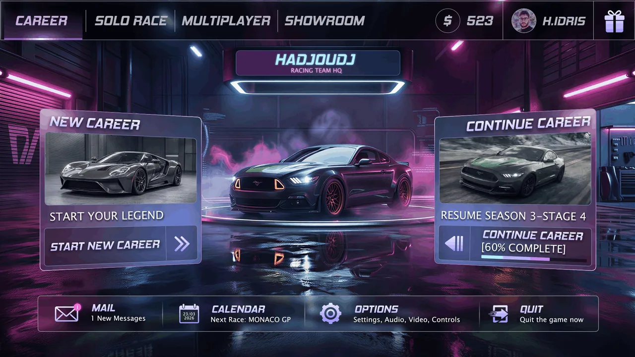 Nocturne Drive: Career hub