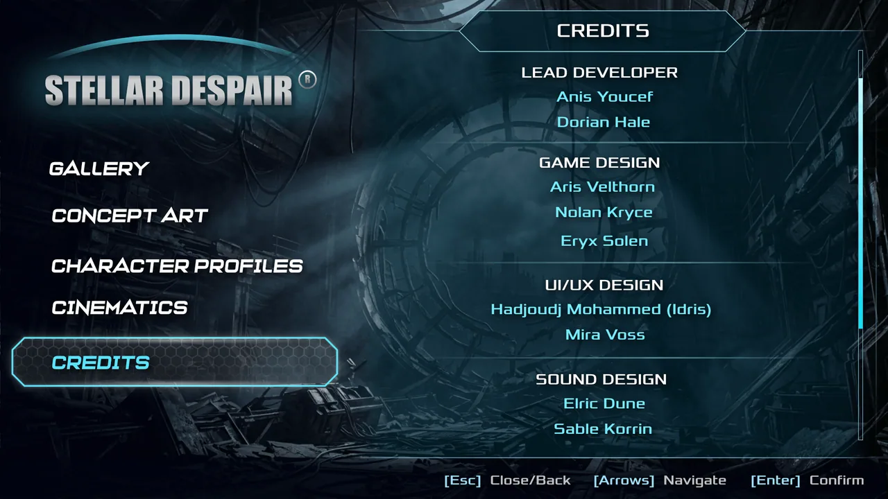 Stellar Despair: Credits