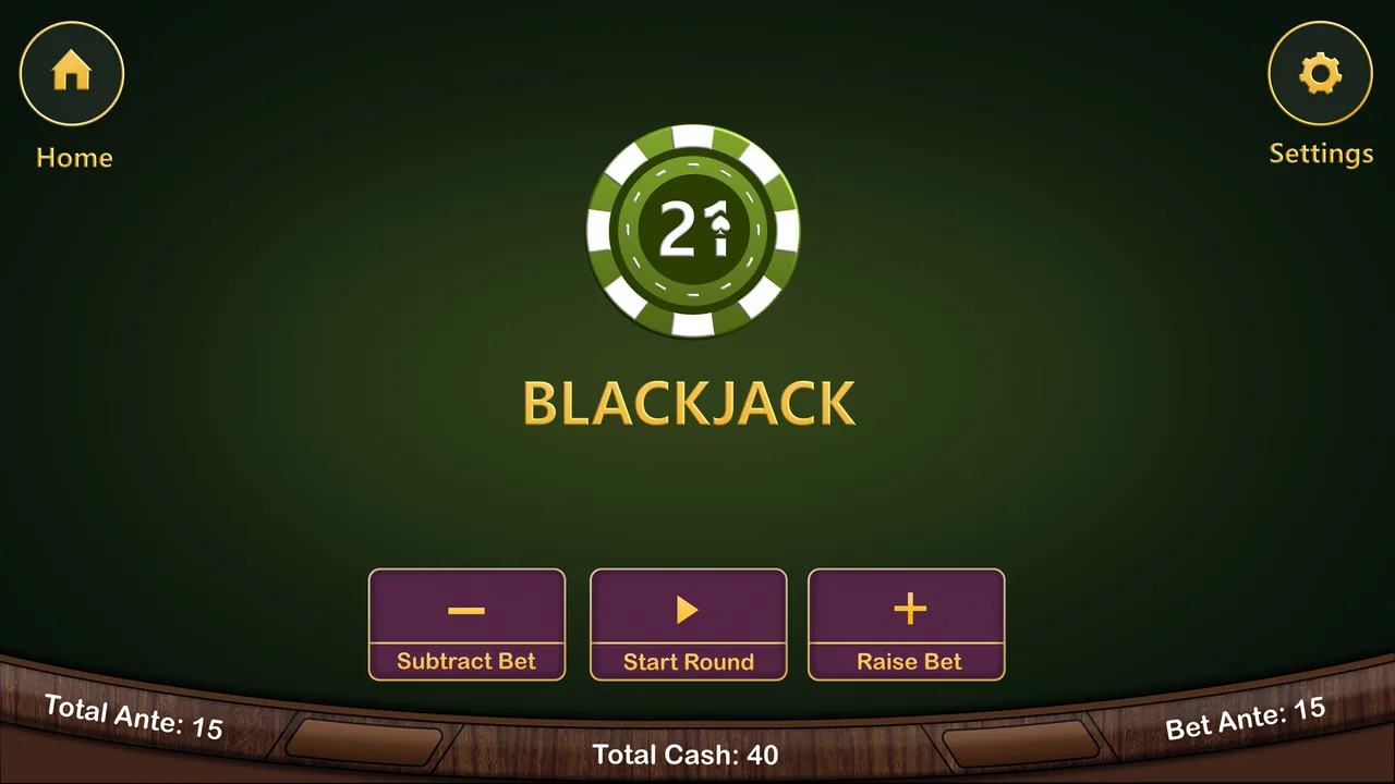 Game UI/UX Design for TSOlife: Blackjack, the table