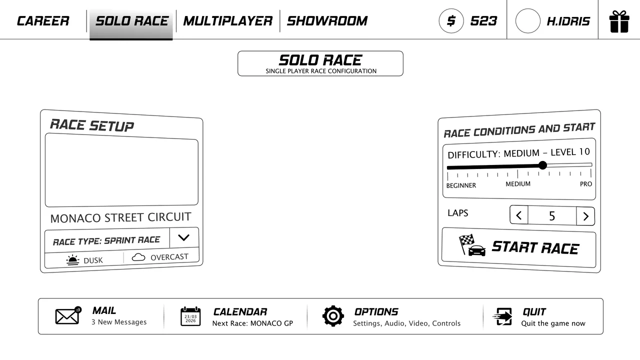 Nocturne Drive wireframe 4