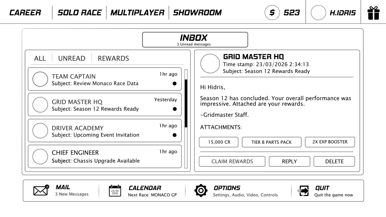 Nocturne Drive wireframe 6